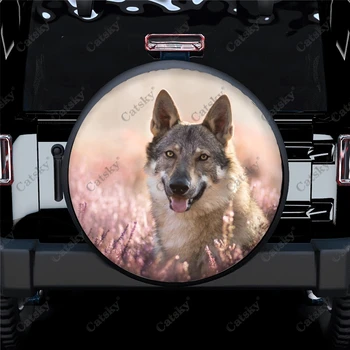 Gyvūnų Wolfdog Spausdinti Atsarginių Padangų Padengti Vandeniui Padangų Varantys Raštas už Automobilių, Sunkvežimių VISUREIGIS Stovyklautojas Priekabos Rv 14