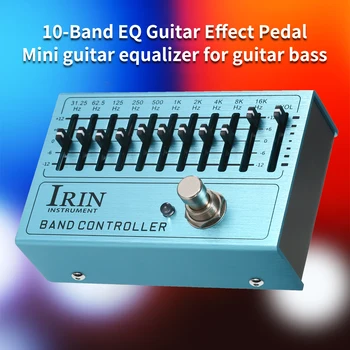 IRIN 10-Band EQ Gitaros Efektu Pedalas Mini Gitaros Derintuvas su True Bypass už Bass Aliuminio Lydinio Įstaiga