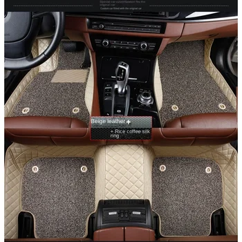 Individualų dvigubo sluoksnio automobilio grindų kilimėlio kilimas tinka Hyundai Ix35 2018-2023 Elantra 2018-2023 Veloster interjero priedai