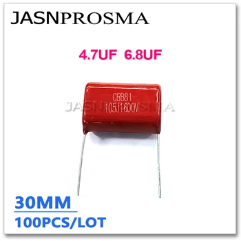 JASNPROSMA CBB kondensatorius pikis 30MM 400V 630V 100VNT 4.7 6.8 UF UF 475J 685J 5% Metalizuota Plėvele Talpa
