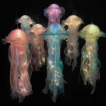 Kabo Jellyfish Šviesos Lempos Papuošalai Naktiniai Atmosfera Rankų darbo 