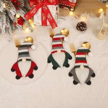Kalėdų Dekoracijas Beveidis Lėlės Peilis ir Šakutė Nustatyti Miško Žmonių, Stalo įrankiai Nustatyti Namų Stalo Dress-up Rekvizitai