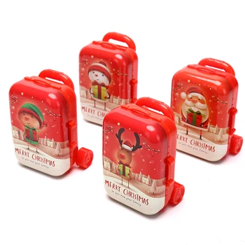 Kalėdų Mini Lagaminas Lėlės Miniatiūriniai Žaislai Kamieno Lėlių namelio Apdaila Saldainiai Monetų Dėžutė Papuošalų Dėžutė Lėlės Rankinė