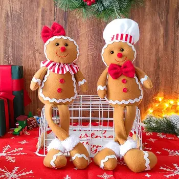 Kalėdų Pliušiniai Žaislai Šventiniai Meduoliai su imbiero priedais Vyras Pliušinis Lėlės Žavinga Kalėdų Eglučių Papuošalai, Namų Dekoracijas 2023 Vyrams
