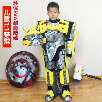 Karšto Žmogaus Dydžio Lengva Dėvėti Filmą Cosplay 1:1 Vaikų Transformacijos Mech Kostiumas Robotas Tinka Vaikams iki 1.4 m