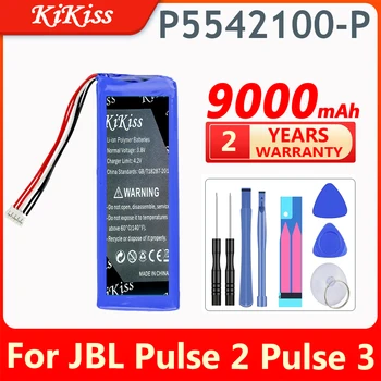 KiKiss Didelės Talpos 9000mAh P5542100-P Baterija JBL Pulse2 Pulse3 Impulso 2 Impulso 3 Lauko Garsiakalbio Btterries