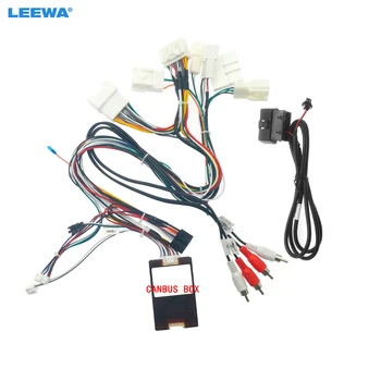 LEEWA Automobilį 16Pin Galios elektros Instaliacijos Kabelis Adapteris Su Canbus & OBD Vielos Lexus LS430 (98-06) Stereo Antrinėje rinkoje Vielos Kabelis