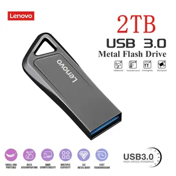Lenovo 1 TB/2TB, USB 3.0 Flash Drive, 512 GB 256 GB Modelis-c 2 1 Didelės Spartos Pendrive 128 GB Saugojimo Įrenginys atsparus Vandeniui U Stick PC
