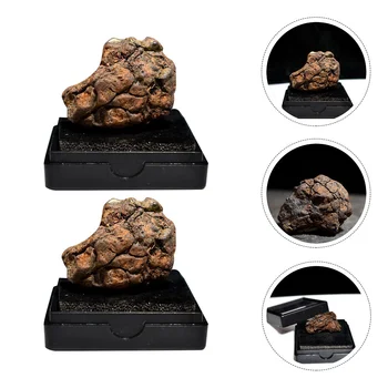 Lithosiderite Meteoritas Bandinys, Mėginys Mokymo Pavyzdys Realus Švietimo Akmuo, Meteoritas Pakabukas Papuošalai Priėmimo Priedų