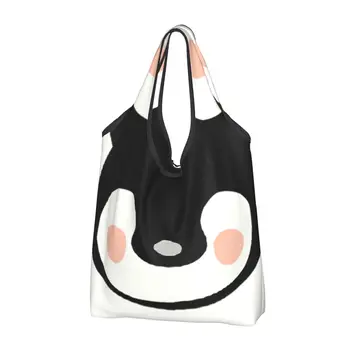 Mados Mielas Animacinių Filmų Gyvūnų Pingvinas Nešti Pirkinių Krepšys Nešiojamų Animacinių Filmų Meme Bakalėjos Peties Shopper Bag
