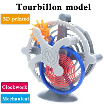 Mechaninė švytuoklės modelio 3D spausdinimo Tourbillon Mokslo populiarinimo įranga Išskleidimo žaislai Pavarų escapement struktūra
