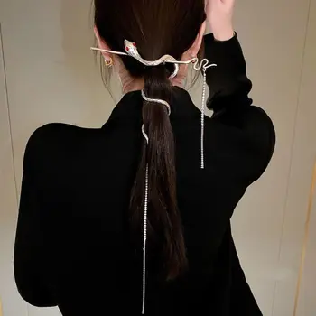Metalo Gyvatė Plaukų Stick Paprastas Plaukų Šakutės Kutas Kinų Stiliaus Plaukų Stick Staigius Plaukų Aksesuarai Hanfu Plaukų Šakutės Ponios