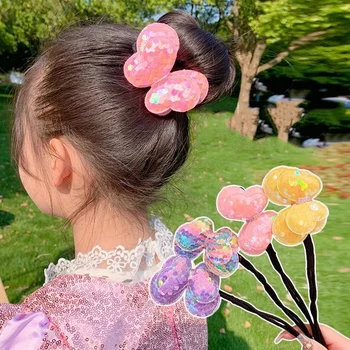 Moterų Elegantiškas Šifono Gėlių Bun Maker Šukuosena Todėl Ilgai Įrankis Saldus Plaukų Pynimo Virvę Hairbands Korėjos Priedai