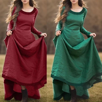Moterų Viduramžių Suknelė Retro Viktorijos ir Renesanso, Gotikos Suknelės Helovinas Šalis Kietas Pasakų Princesė Cosplay Kostiumas
