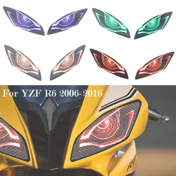 Motociklo priekinis žibintas Lipdukas, Skirtas Yamaha YZFR6 2010 YZF-R6 2006-2016 YZF R6 2012 2011 2008 Lipdukai Žibintas Pegatinas 3D Guard