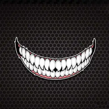 Motociklo Šalmas Lipdukas Blogio dantų Automobilių Lipdukas Tamsios Asmenybės Dantų Apdailos Ženklų priekinis žibintas Decal Išoriniai Priedai