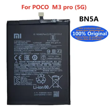 Naujas 5000mAh Xiao Mi 100% Originalus BN5A Baterija Xiaomi POCO M3 pro 3 M pro 5G Mobiliojo Telefono Bateria Sandėlyje