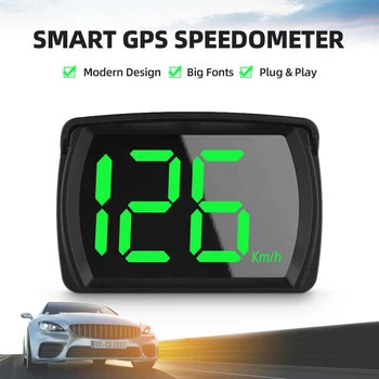 Naujas GPS HUD Greičio Ekranas Skaitmeninis Spidometras Plug and Play Didelis Šriftas KMH MPH Automobilių Reikmenys Visiems Automobilių Universalios