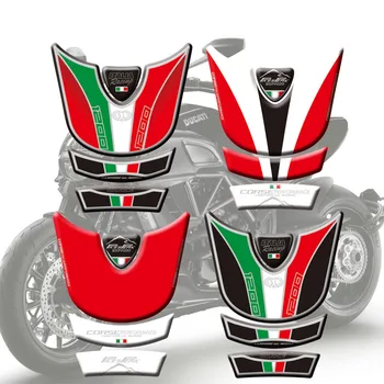 Naujas Motociklo Bako Lipdukas Lipdukai 3D Bakas Trinkelėmis Žuvų Kaulų Lipdukas Tank Pad apsaugos Ducati Multistrada 1200 2010 11 12 13 14