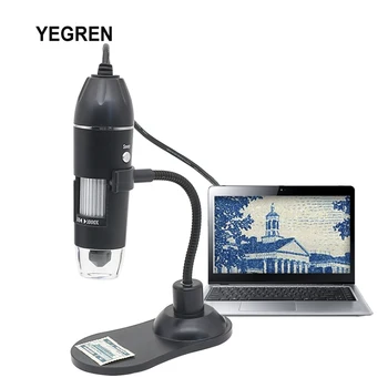 Nešiojamas USB Skaitmeninis Mikroskopas 50-100X Zoom Fotoaparatą 8 LED Elektroninis Didintuvas w/ Gyvatė Vamzdžio Laikiklį Contect f PC/ PCB Tikrinimo