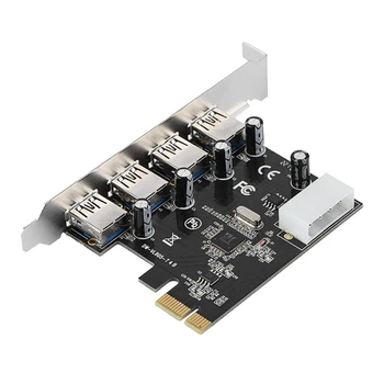 PCI-E Adapterį Card PCI Express 4XUSB3.0 Didelis 4Pin Grafikos Plokštę, Maitinimo Laidas Plėtros Kortelę