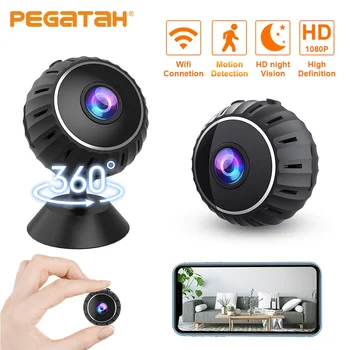 PEGATAH Mini Kamera, Smart WiFi 1080P Home Security HD Auklė Cam Kūdikio stebėjimo Patalpų Vaizdo įrašymo, Judesio Aptikimo Naktinio Matymo