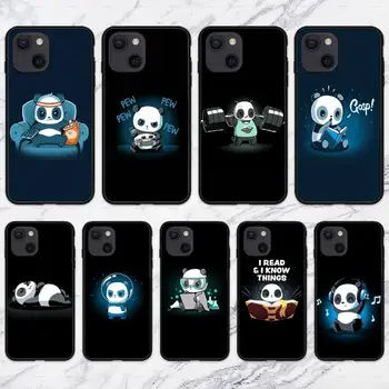 Panda Mielas Animacinių filmų Telefono dėklas Skirtas iPhone 11 12 Mini Pro 13 XS Max X 8 7 6s Plius 5 SE XR Shell