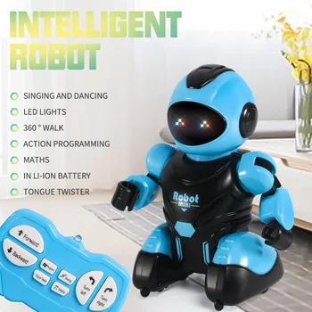Pažangi RC Robotas Žaislas Vaikams Programavimo Infraraudonųjų spindulių 2.4 Ghz Nuotolinio Valdymo Robotai su LED Šviesos Vaikams Žaislai Berniukams, Vaikų Dovanų