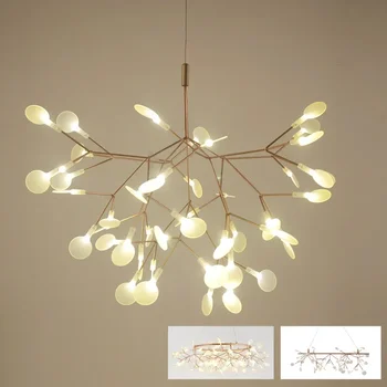 Po modernus, stilingas medžio šakos lapų LED pakabukas šviesos lempos dekoratyvinis firefly lubų kabo vielos kabelis lempos šviesos diodų (LED)