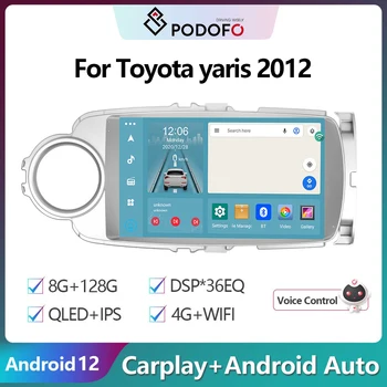 Podofo 8G 128G WIFI, Automobilių Radijo Toyota yaris 2012 Multimedia Vaizdo Grotuvas 