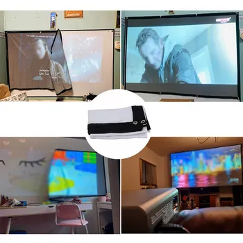 Projektoriaus Ekranas-Filmus Projekciniai Vaizdo Užuolaidų su 8 Kabliukai Namuose