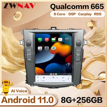 Qualcomm Tesa - Ekranas Android 11Automotive Multimedijos Grotuvo Toyota Corolla 2007 m. 2008 m. 2009 m. 2010 m. 2011-2013 m. GPS Radijas Stereo