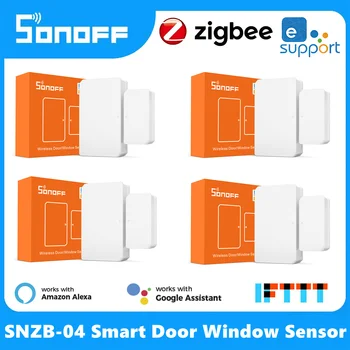 SONOFF SNZB-04 Zigbee Durų Lango Signalo Jutiklis eWelink Smart Security ZBBridge Reikia Dirbti Su Alexa 