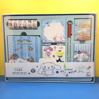 Sanrio Kawaii Anime Pilnas Komplektas Vertus Knygų Hello Kitty Kuromi Mano Melodija Mielas Animacinių filmų Studentų Notepad, Notepad Mergina Žaislas