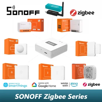Sonoff Zigbee Smart Temperatūra Drėgnumas LCD Jutiklis SNZB Serijos Zigbee Mini SNZB-02D Nuotolinis Stebėjimas Realiu laiku Ewelink