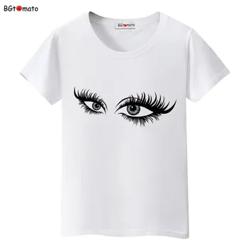 Super gražus ryškios akys 3D T-shirt Moterims, Naujo Stiliaus kūrybos mados Viršūnes Tees Prekės geros kokybės atsitiktinis Marškinėliai