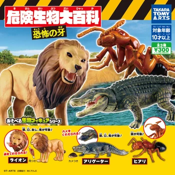 T-MENAI Gashapon Kapsulė Žaislas Vaikams Dovanų Bio Enciklopedija Dantų Teroro Krokodilas, Liūtas Ant