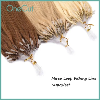 Tiesiai Micro Loop Žvejybos Linija Remy Mirco Karoliukai Žmogaus Plaukų Pratęsimo 100% Realus Žmogaus Plaukų Nematomas Natūralių Plaukų Moterims