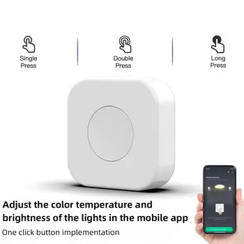 Tuya ZigBee Smart Scena Jungiklis Wireless Mini Mygtuką Jungikliai Multi Scena Jungtis One Touch Control Veikia Su Pažangaus Gyvybės App