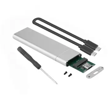 USB 3.1 6Gbps Tipo C iki 2 M. NGFF SSD Kietojo disko Disko Dėžutė Išorinis Talpyklos Atveju