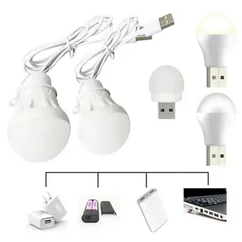 USB Portable LED Lempos, LED Lemputės, 5V 3W Knygos Šviesos Energijos Taupymo Avarinė Lempa, Lauko Kempingas Šviesos Patalpų Skaitymo Lemputės