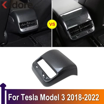 Už Tesla Model 3 2018 2019 2020 2021 2022 Automobilio Salono Galinės Oro Kondicionavimo Ventiliacijos Angos Dangtelį Apdailos Rėmas