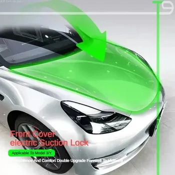 Už Tesla Model 3 Y 2021 2023 2024 Automobilių Frunk Minkšto Uždarymo Užraktas Priekiniai Kamieno Auto Close Elektros Padengti Automatinio Užrakto Arčiau