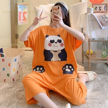 Vasarą naujokų Suaugusiųjų Onesie Pižama Moterų Miego Lounge Panda Print Pižama Romper Mergaitėms onesies Didmeninė Romper