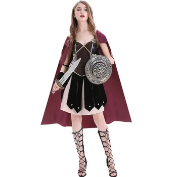 Viduramžių Romos Zina Kariai viduramžių Princesė Cosplay Kostiumas Helovyno Karnavalas Šalies Romos Sparta Gladiatorių Suknelė Suaugusių Moterų