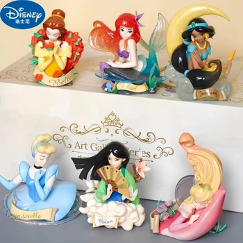 Visas Rinkinys Disney Princess Meno Galerija Serija Veiksmų Skaičius, Lėlės, Žaislai Belle Jazminų Snow White Aurora Mulan Ariel Miela Dovana Žaislas