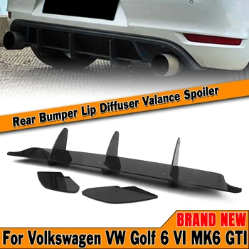 Volkswagen VW Golf 6 VI MK6 GTI 2010-2014 m. Galinio Buferio Difuzorius Lūpų Juoda Mažesnis Valance Laikiklis Splitter Spoileris Plokštės Apdaila