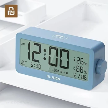 Youpin LED Skaitmeninis Laikrodis-Žadintuvas Balso Kontrolės Temperatūra Drėgnumas Rodyti Darbalaukio Laikrodžius, Elektronikos Žadintuvas Namų Puošybai