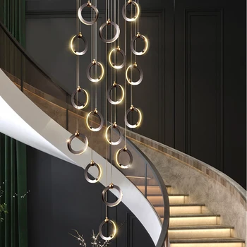Šiuolaikinės Asmenybės LED Šviestuvai iš Aliuminio Villa Spiraliniai Laiptai Liustra Kambarį Dekoratyvinės Lempos Patalpų Apšvietimas